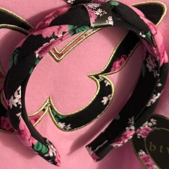 NWT BTWEEN 3 PIECE BUTTERFLY RUFFLE SWEATSHIRT & FLORAL LEGGINGS & HEADBAND SET - Picture 7 of 16